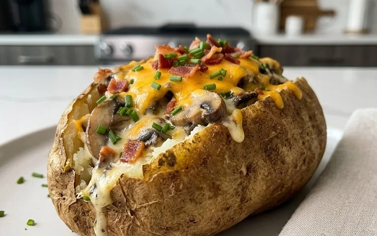 The Ultimate Stuffed Baked Potatoes with Mushrooms