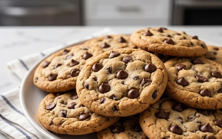 Crispy and Chewy Chocolate Chip Cookies