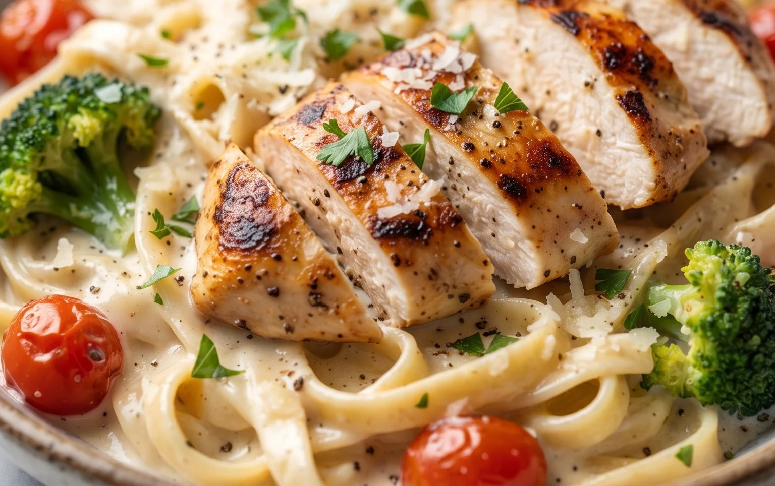 Low Calorie Chicken Alfredo