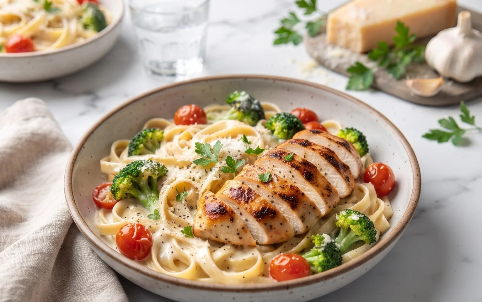 Low Calorie Chicken Alfredo