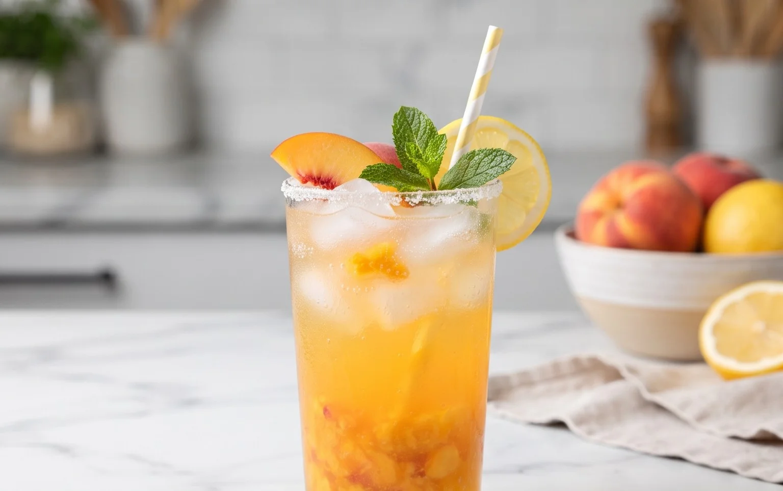 Refreshing Peach Lemonade