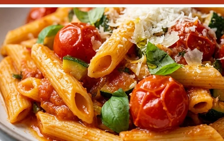Healthy Tomato Zucchini Pasta