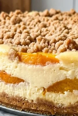 Peach Cream Cheese Cake with Streusel Topping
