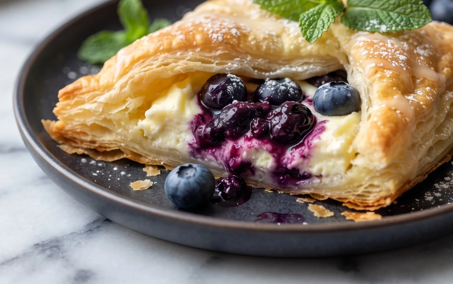 Blueberry Cream Cheese Puff Pastry