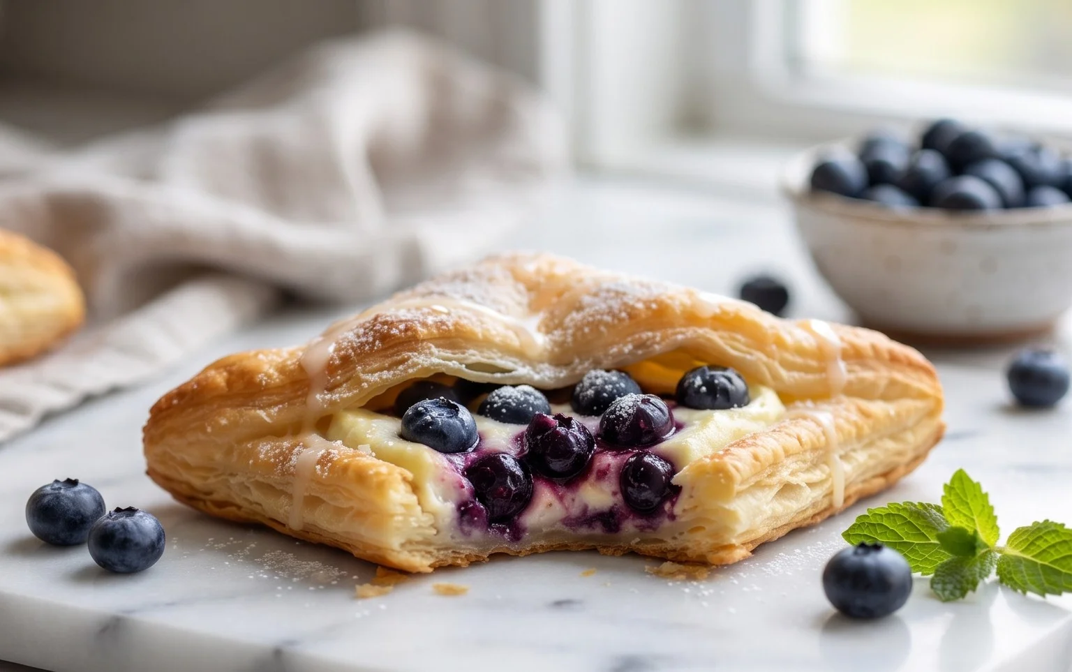 Blueberry Cream Cheese Puff Pastry