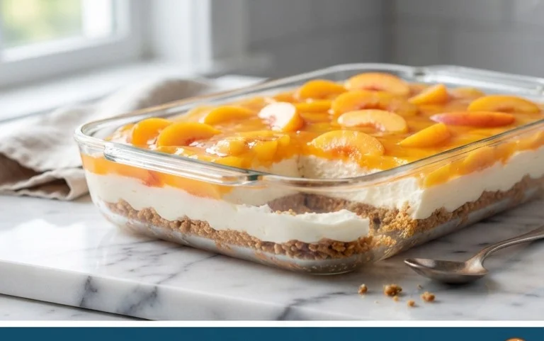 Peach Pretzel Salad Dessert