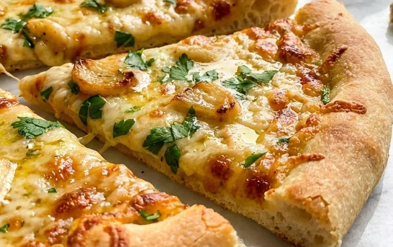 buttery garlic pizza