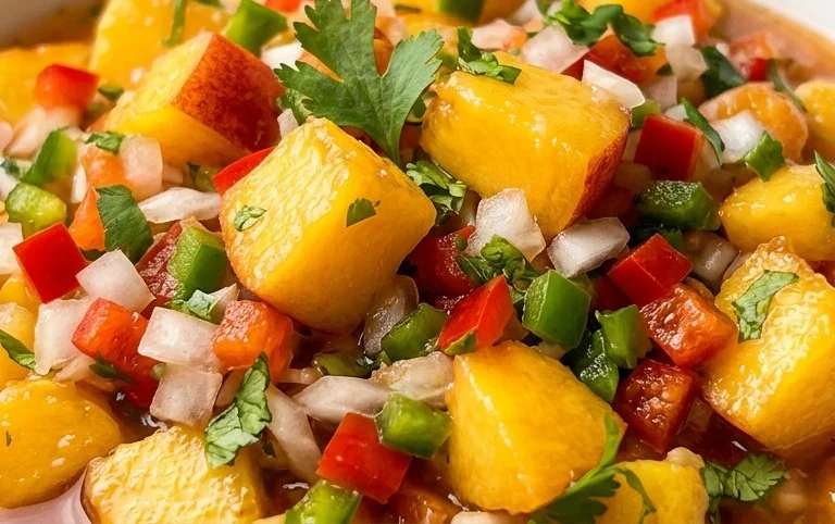 Sweet & Spicy Peach Salsa Canning Recipe