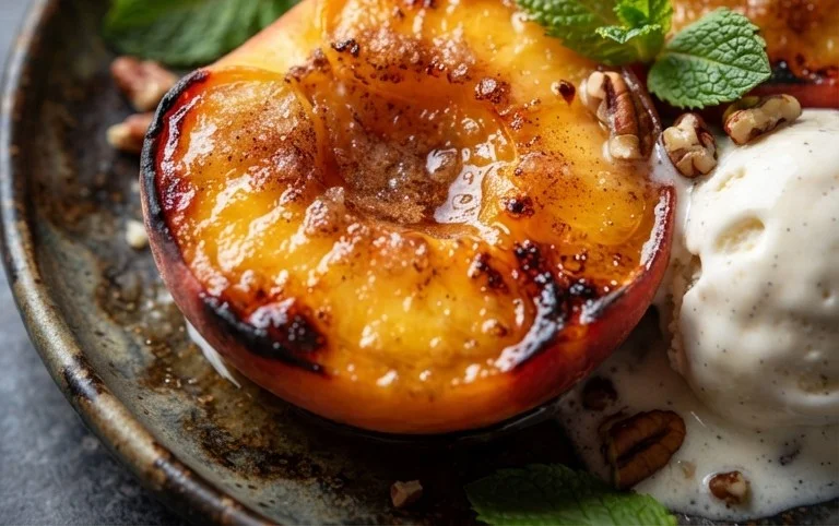 Cinnamon Sugar Baked Peaches