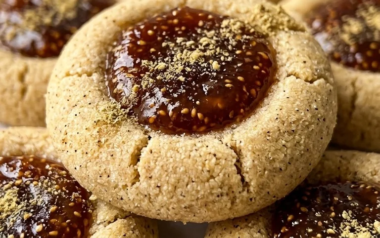Cardamom Fig Thumbprint Cookies