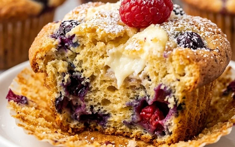 Berry Cream Cheese Muffins