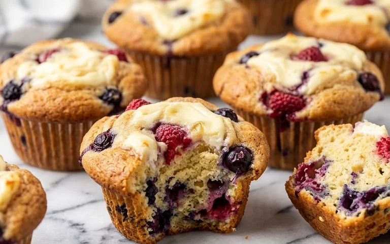 Berry Cream Cheese Muffins