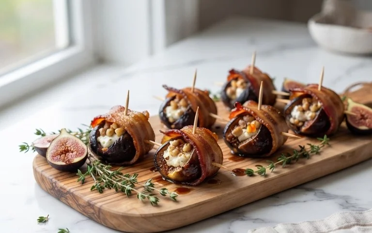 Beef Bacon Wrapped Stuffed Figs