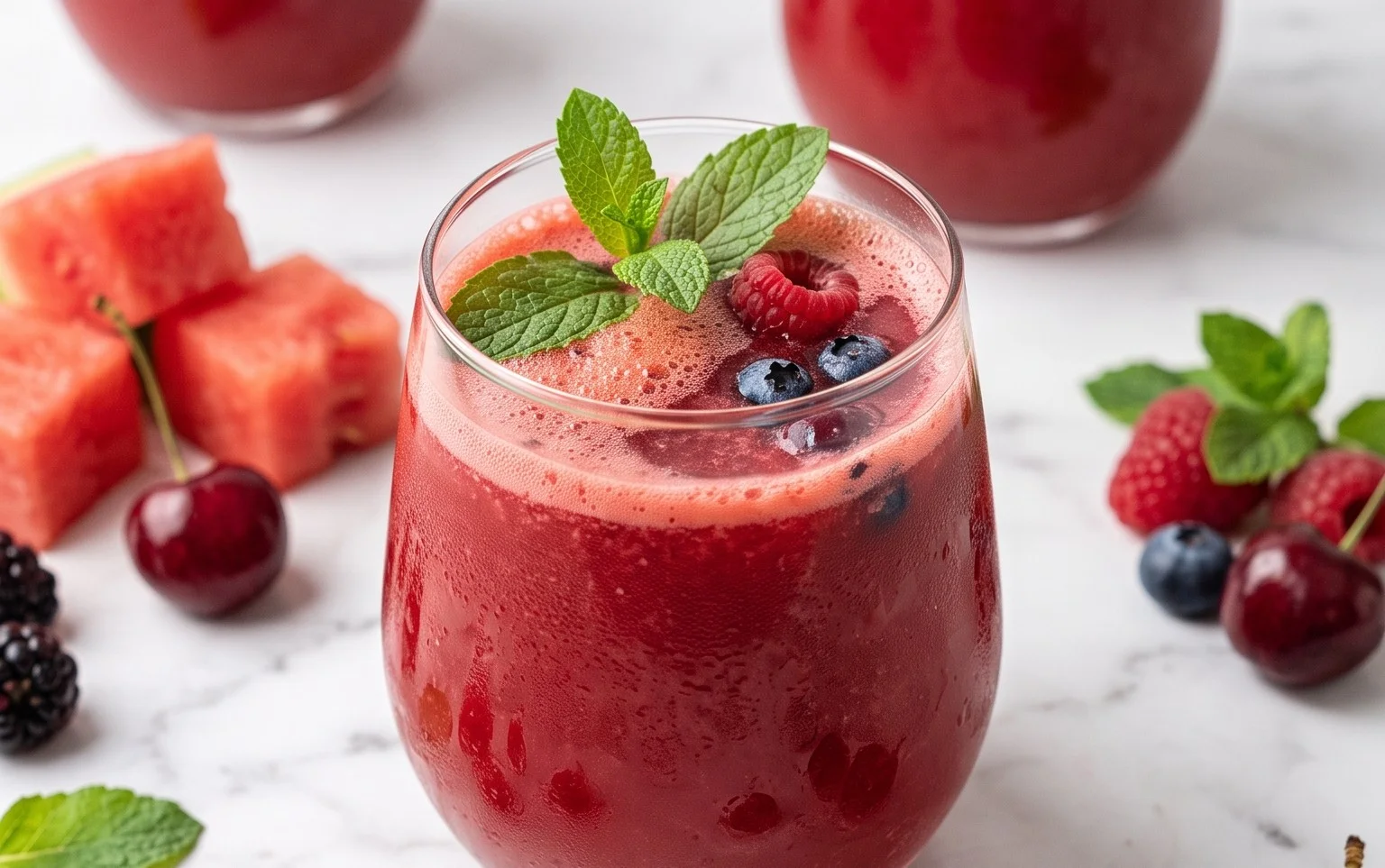 Watermelon Cherry Berry Beet Juice