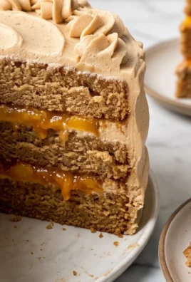 Brown Sugar Layer Cake with Peach Filling