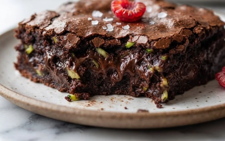Fudgy Dark Chocolate Zucchini Brownies Recipe