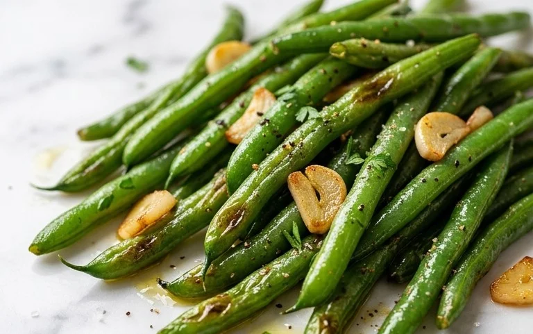 Sautéed Green Beans Recipe with Garlic