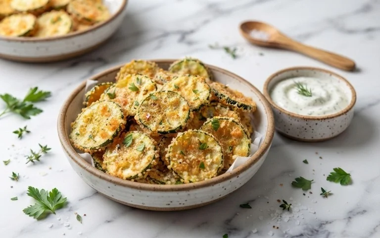 Crispy Baked Zucchini Chips