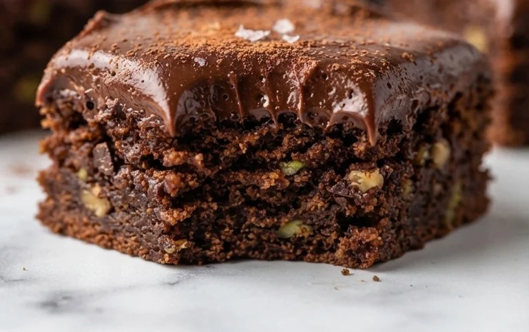 Zucchini Brownies with 1 minute Frosting!