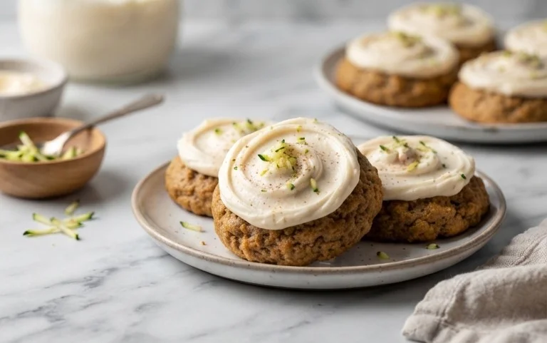 Zucchini Cookies with Cream Cheese Frosting
