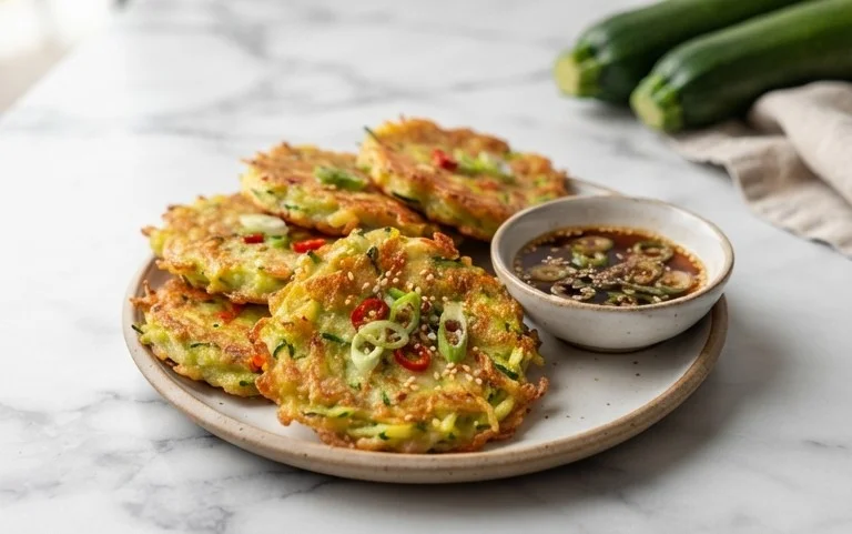 Quick & Easy Korean Zucchini Fritters (Hobak Jeon)