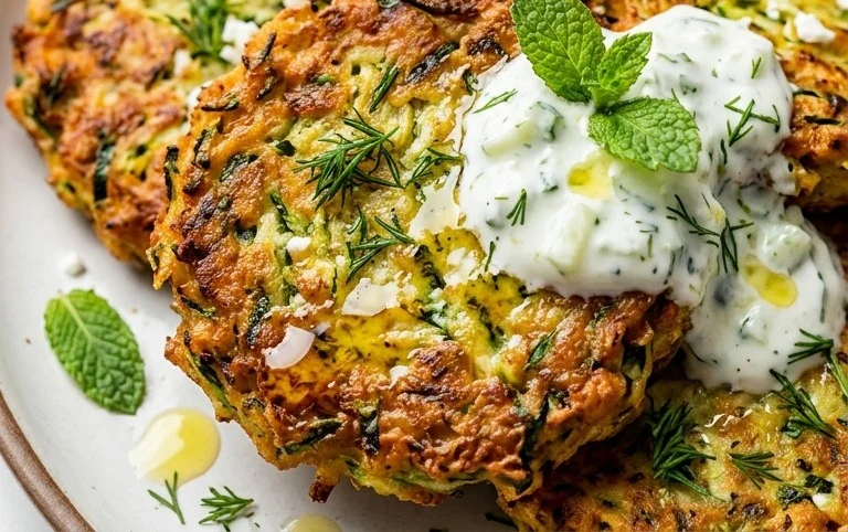 Kolokithokeftedes (Greek Zucchini Fritters)